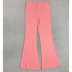 SKIMS Light French Terry Flare Pants Womens XL Coral Pink Stretch Lounge